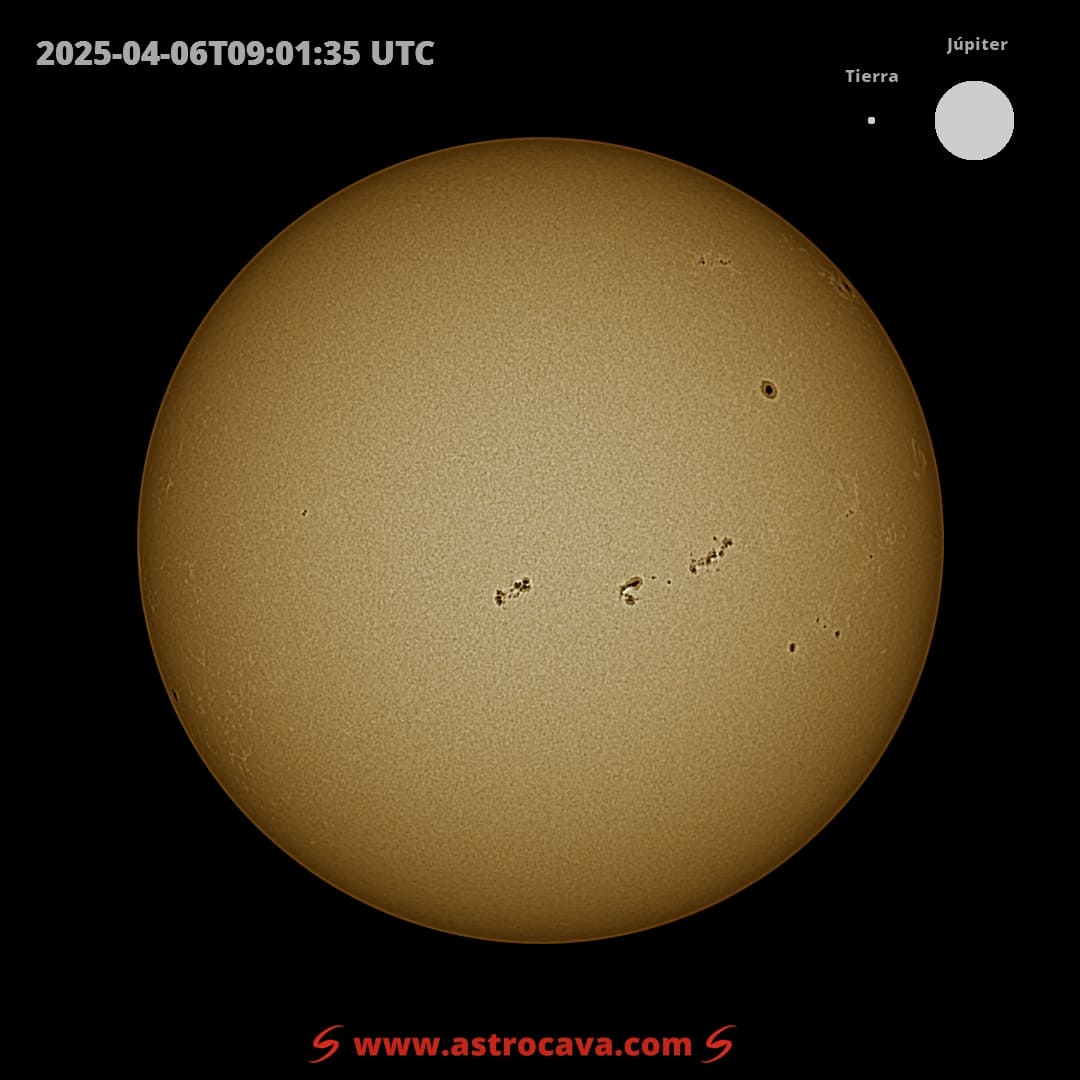 Disco solar completo. Seestar S50