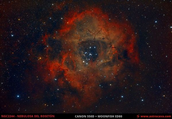 Nebulosa del Rosetón (NGC2244) en Unicornio