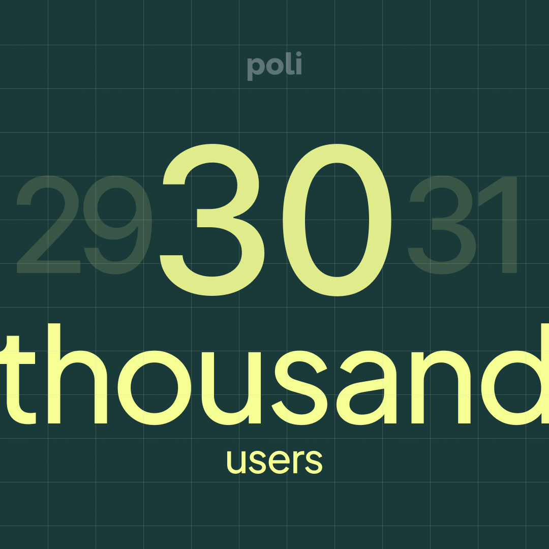 Poli crosses 30,000 users