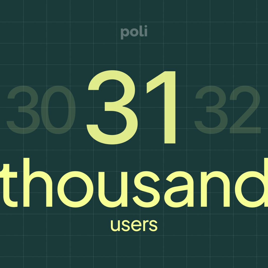 Poli crosses 31,000 users