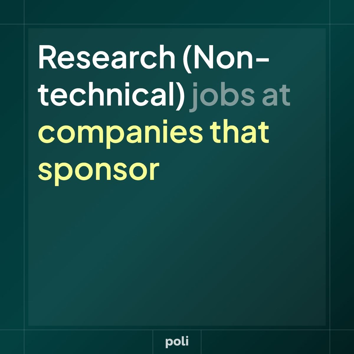 Research (Non-technical) Jobs at UK Visa-sponsoring Companies