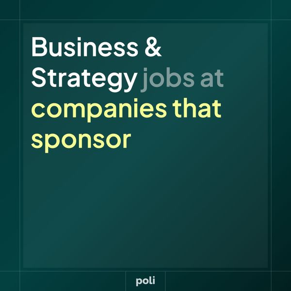 Business & Strategy Jobs at UK Visa-sponsoring Companies