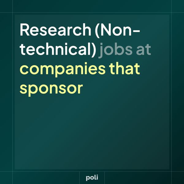 Research (Non-technical) Jobs at UK Visa-sponsoring Companies