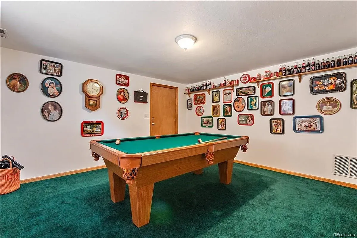 Okay, the pool table looks legit. Emerald carpet is kinda casino-y.