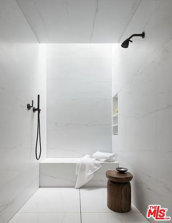 White marble everywhere. Looks amazing. Anyone know why they did this?