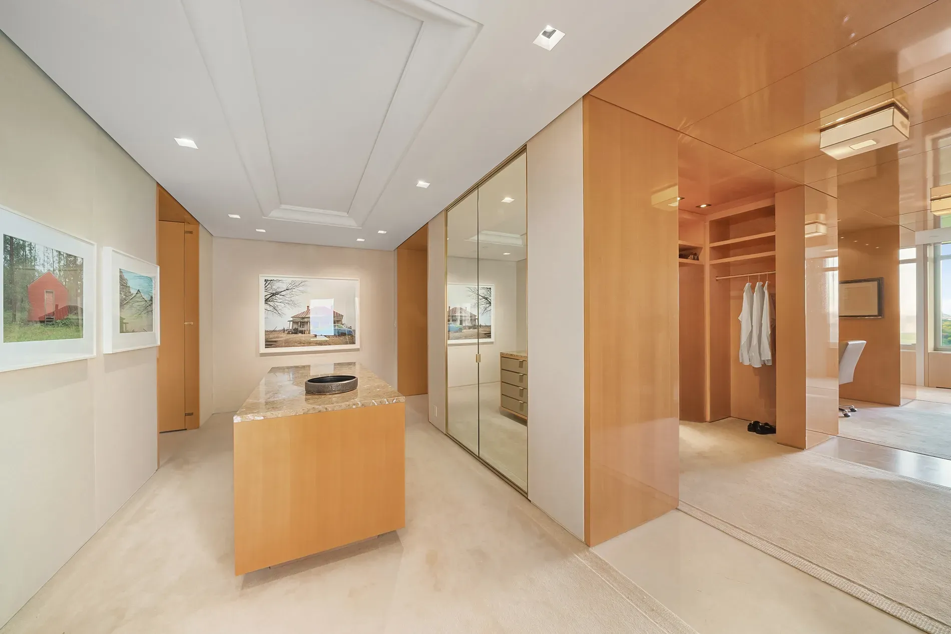 Here's the primary — light wood cocoon, low-key fancy, looks insanely calm.