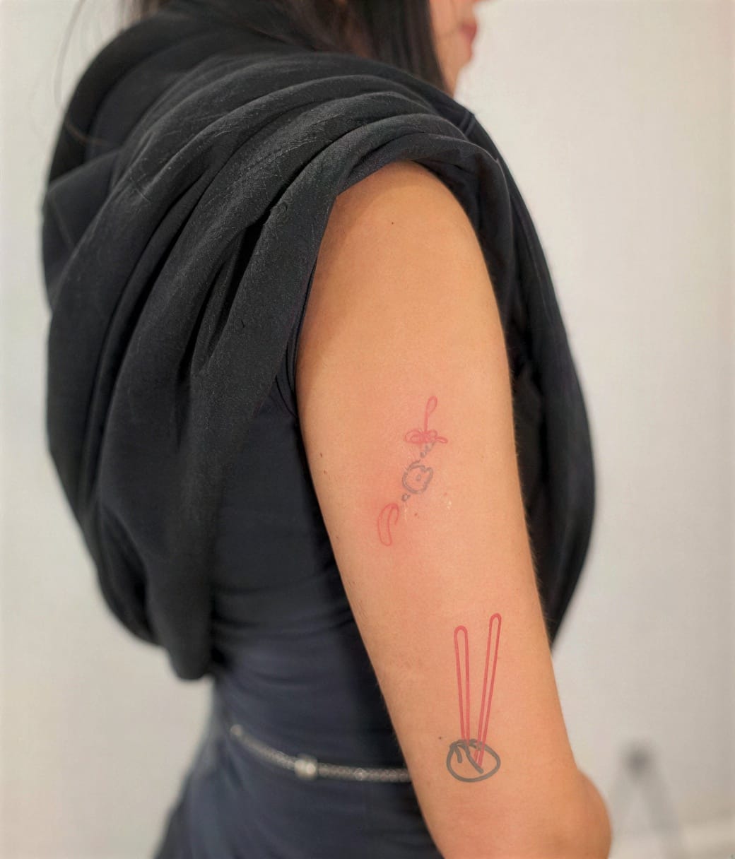 Red Arrow Through the Wrist