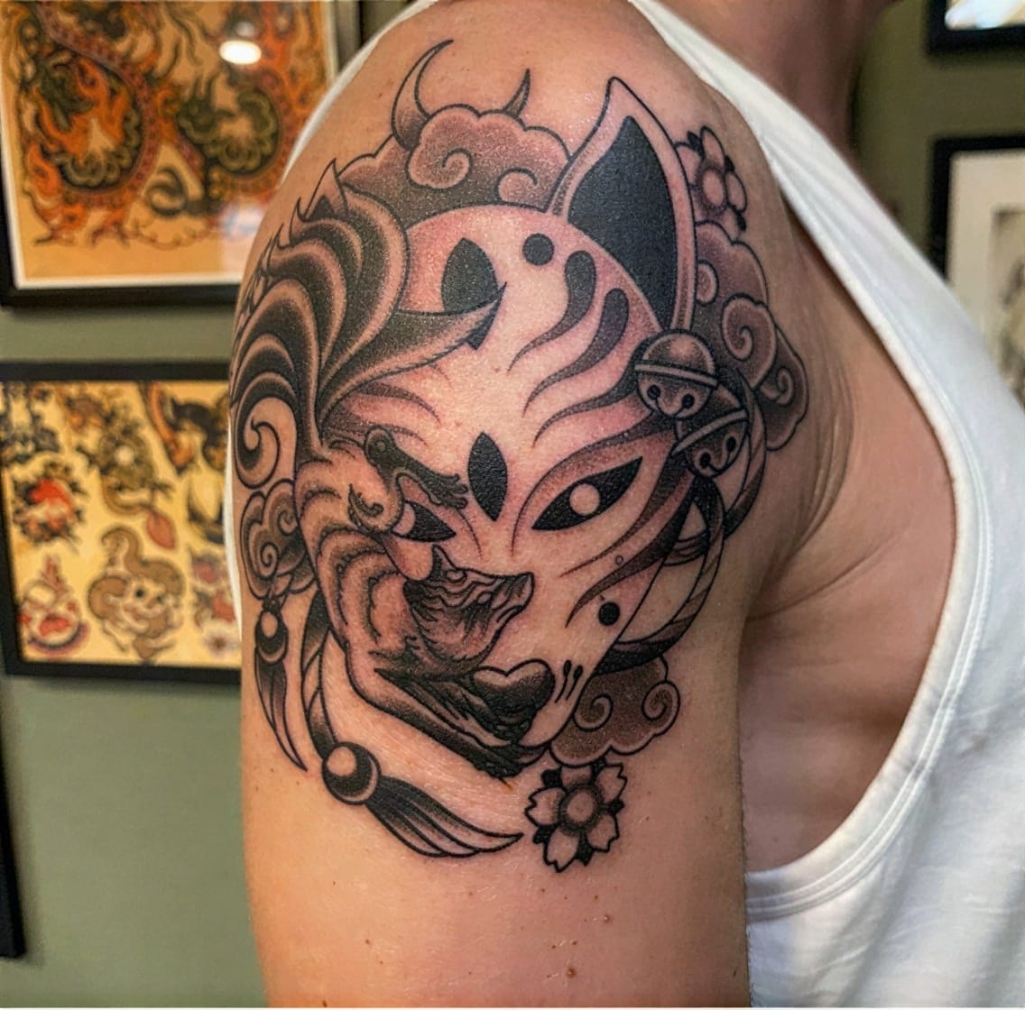 Masked Fox Full of Mischief