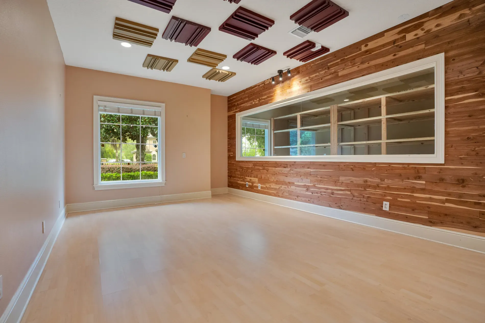 Here's a quiet corner — big window, warm walls. Minimal but inviting.