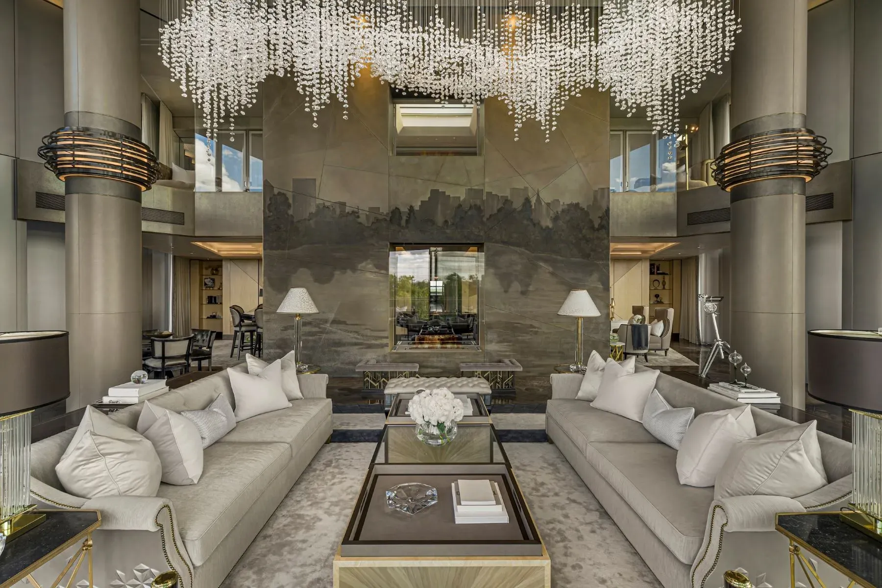 And then—bam, chandelier city. Ceiling height doing the heavy lifting.