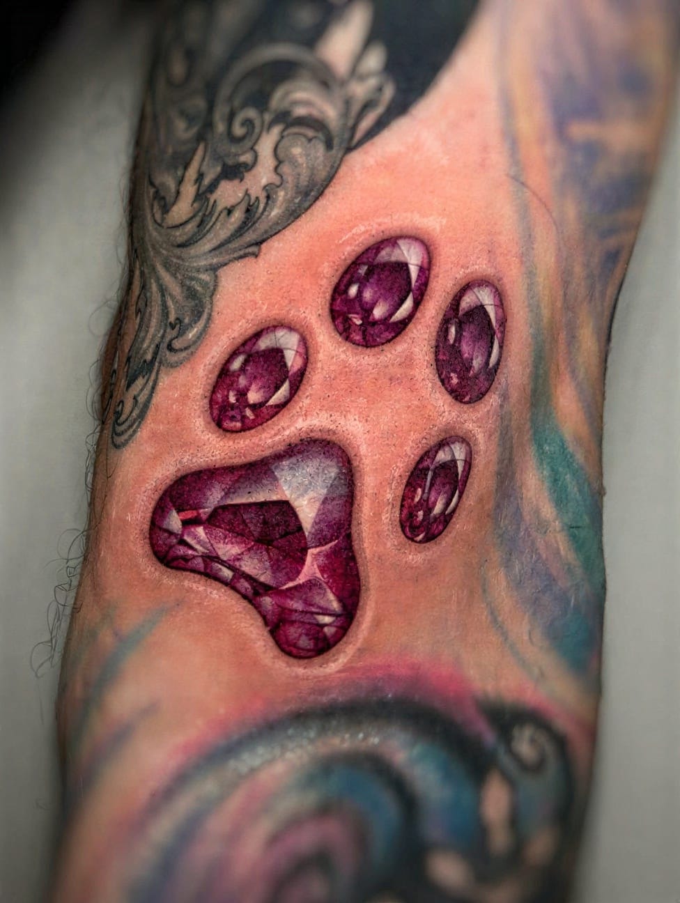 Tiny Red Paw Print