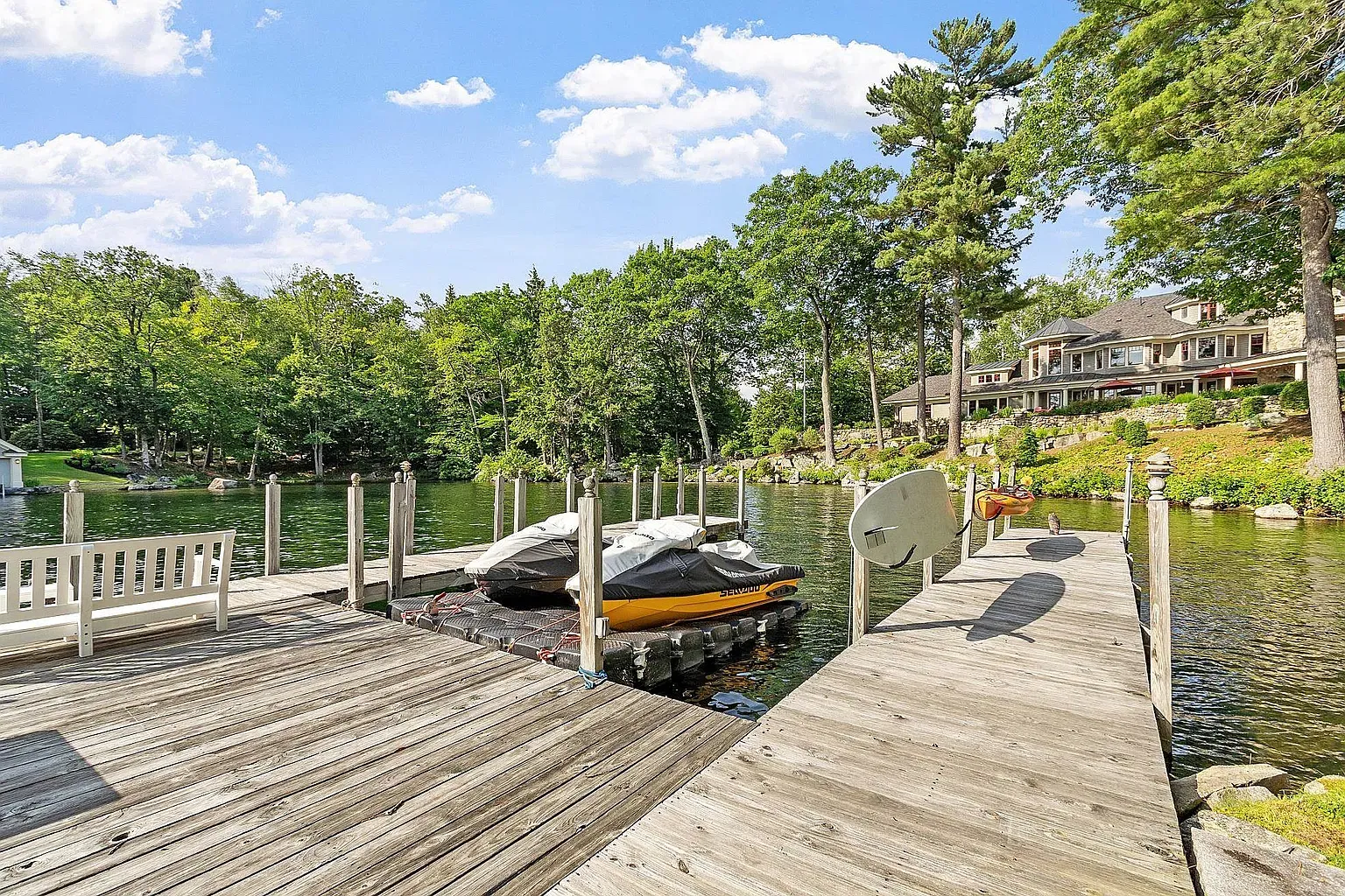 The dock benches are basically calling my name.
