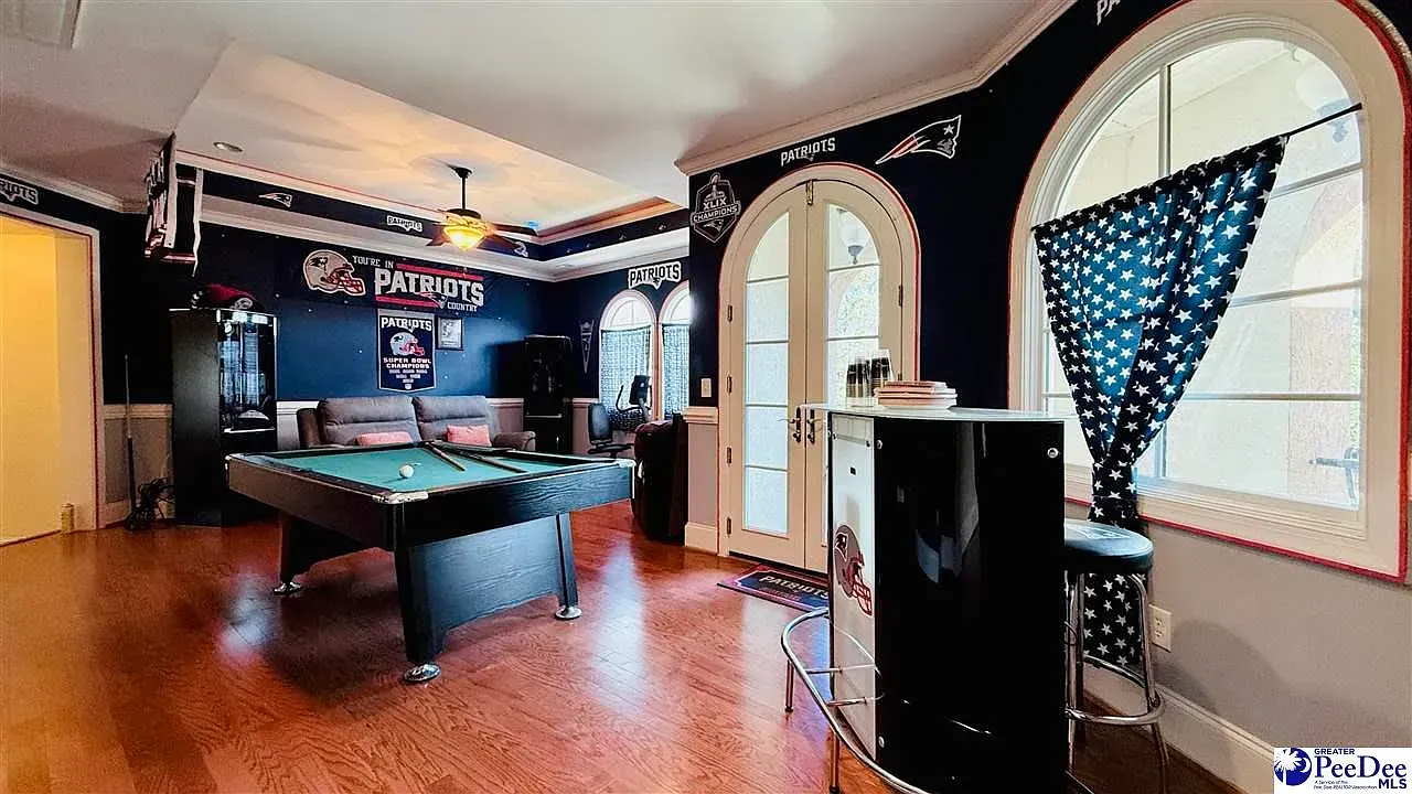 Patriots cave with a legit pool table. Sundays are booked.