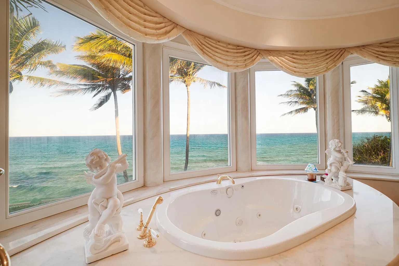 Tub by the bay window—spa vibes. Anyone know why they did this?