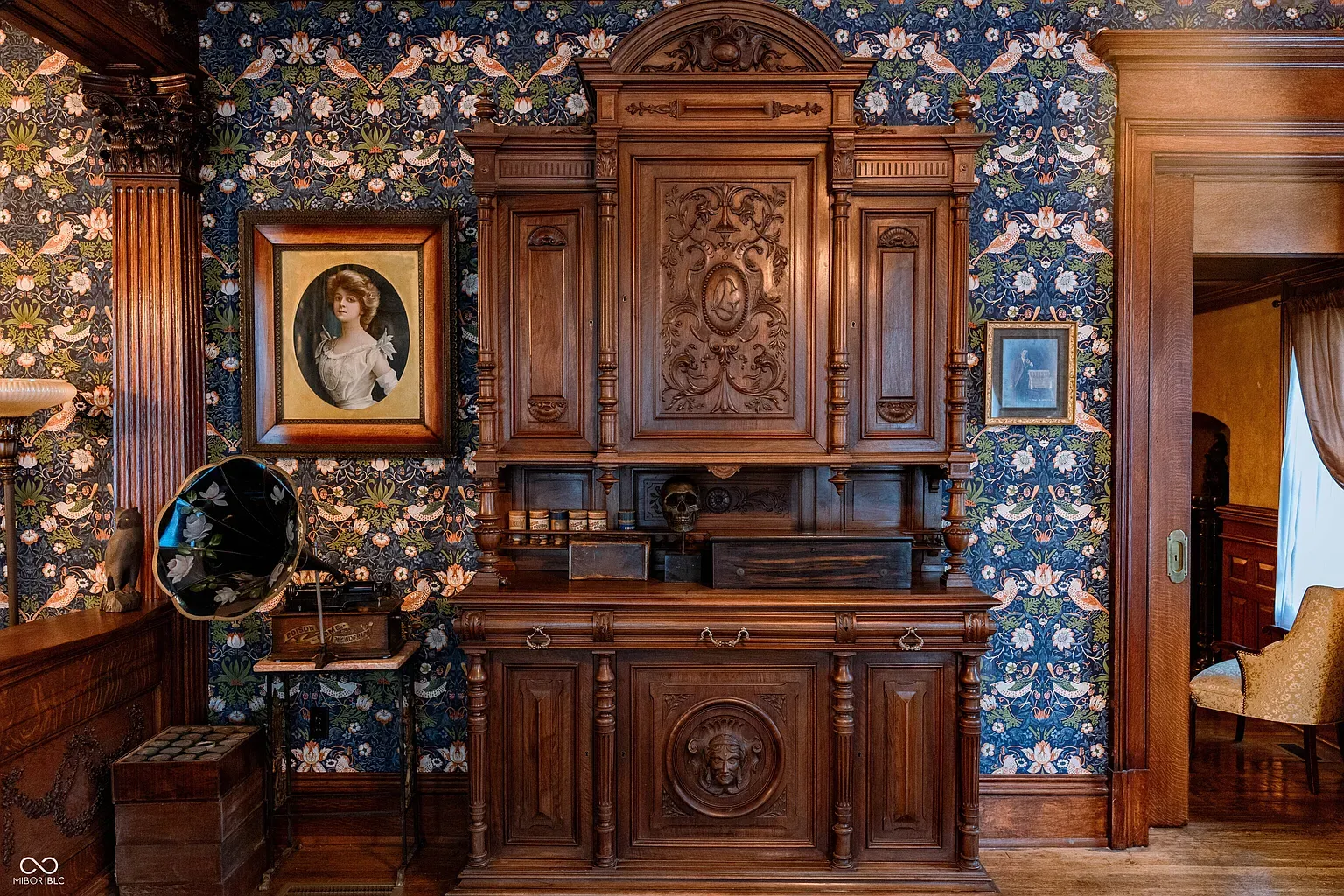 That carved sideboard is a beast. Antique collectors are sweating.