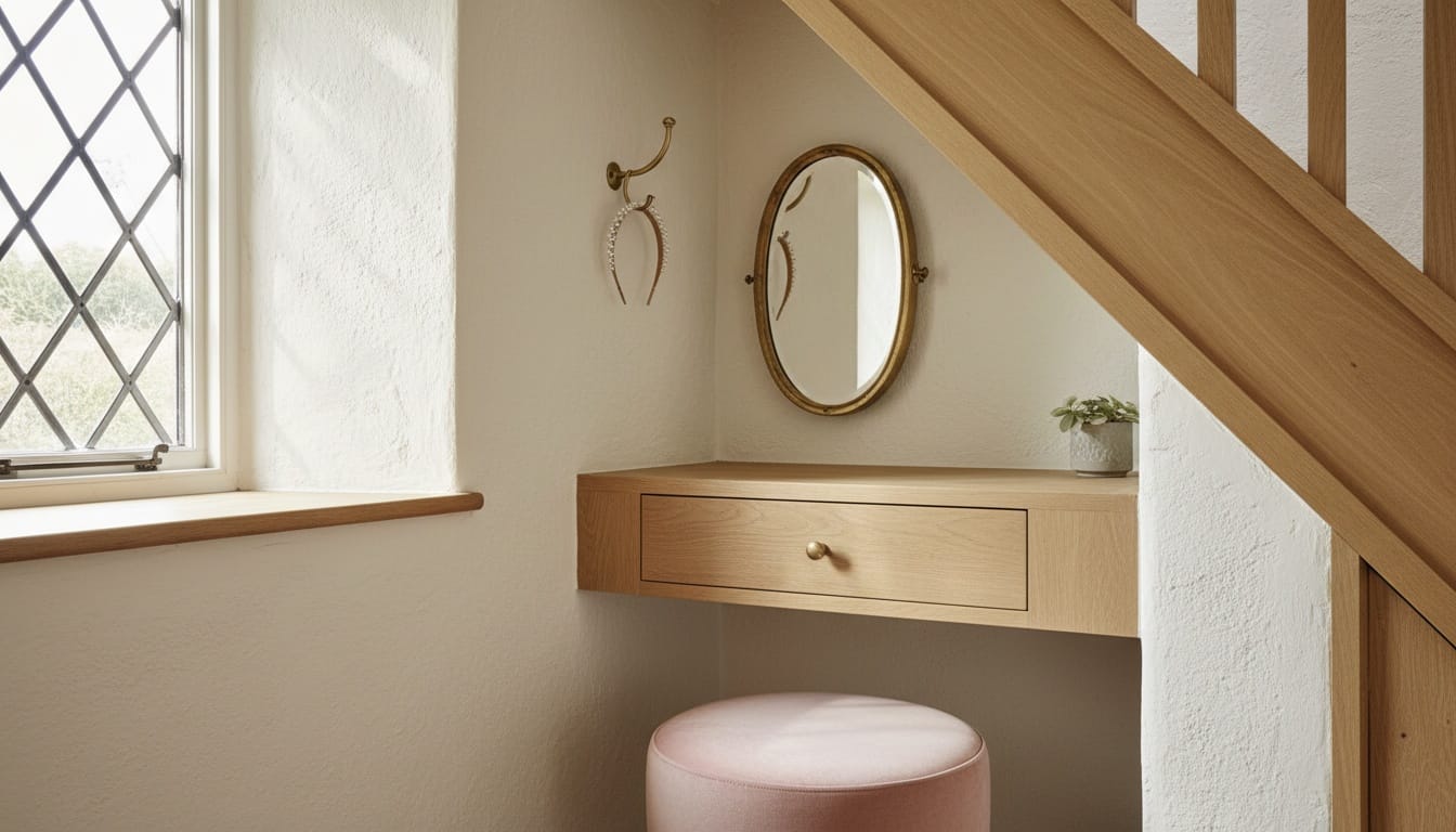 A dressing nook fit for a small crown.