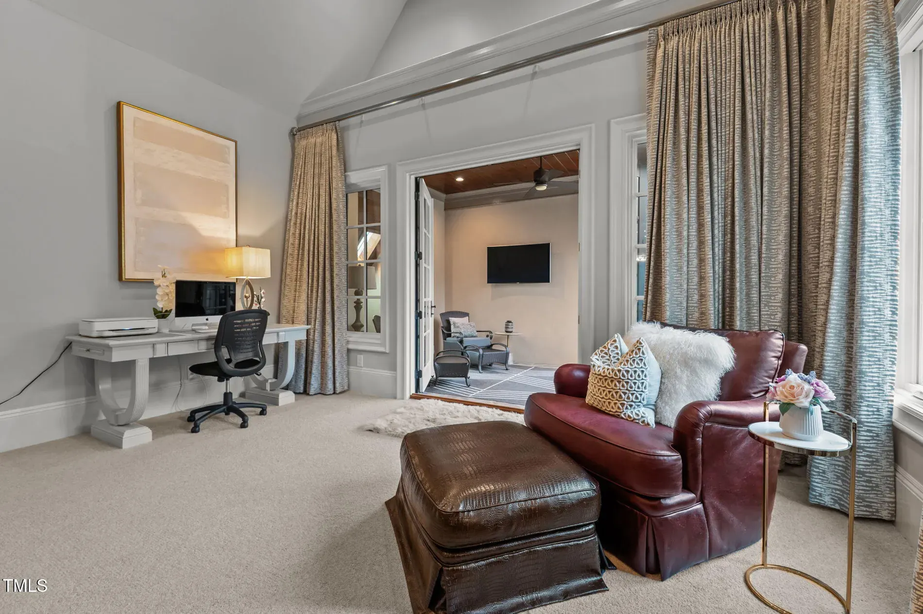 Office goals—big windows, soft drapes. Anyone actually getting work done here?