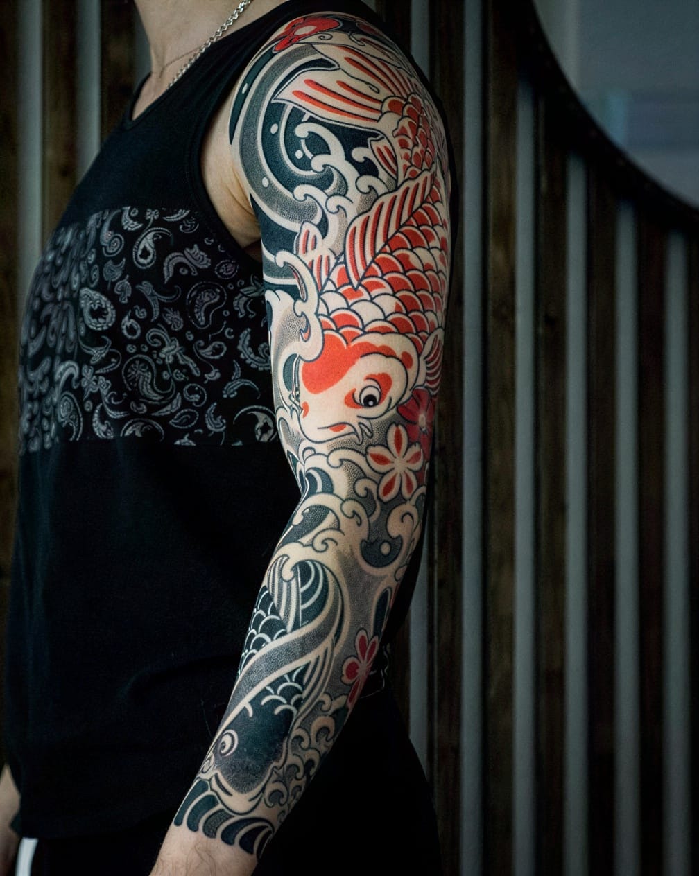 Koi That Climbs the Sleeve