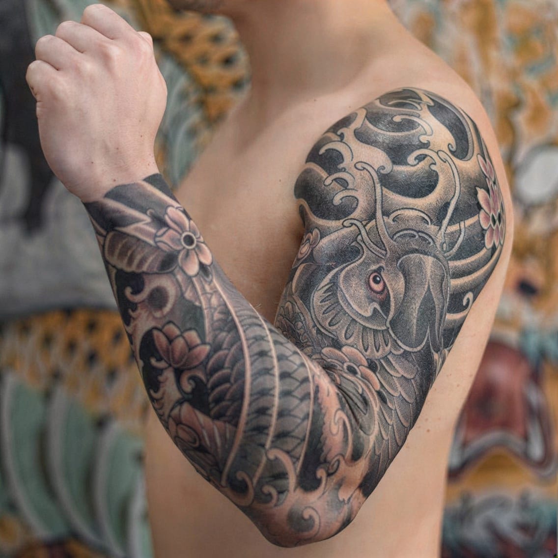 Wave and Koi Sleeve Duo