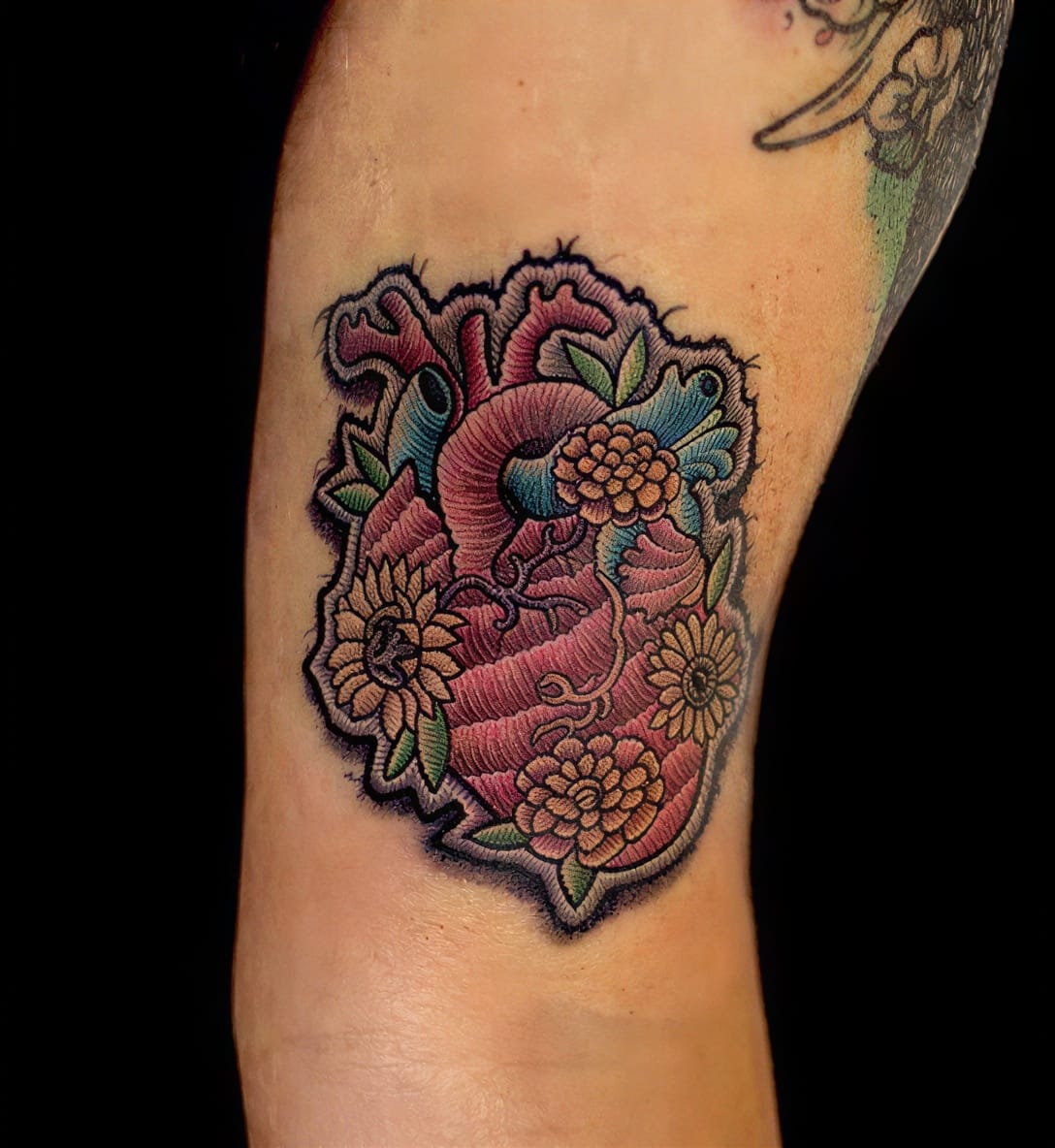 Scarlet Heart with Stitches