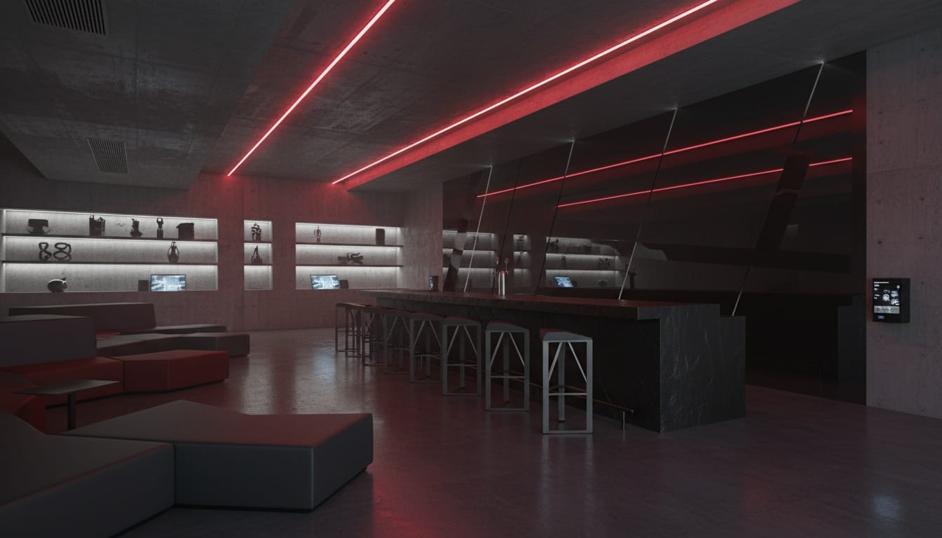 The gaming lounge is unapologetically extra