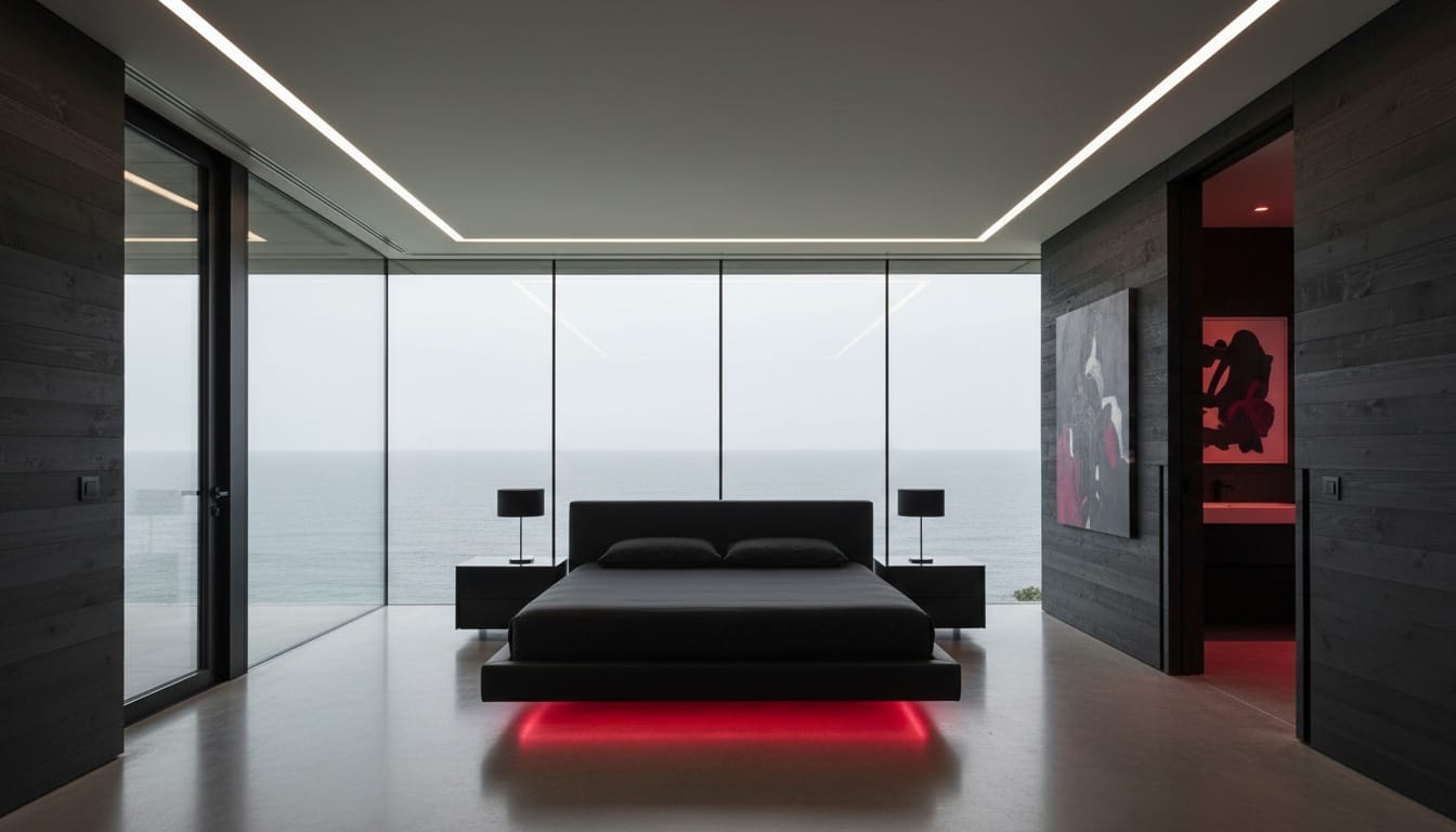 The primary suite is ridiculously calm