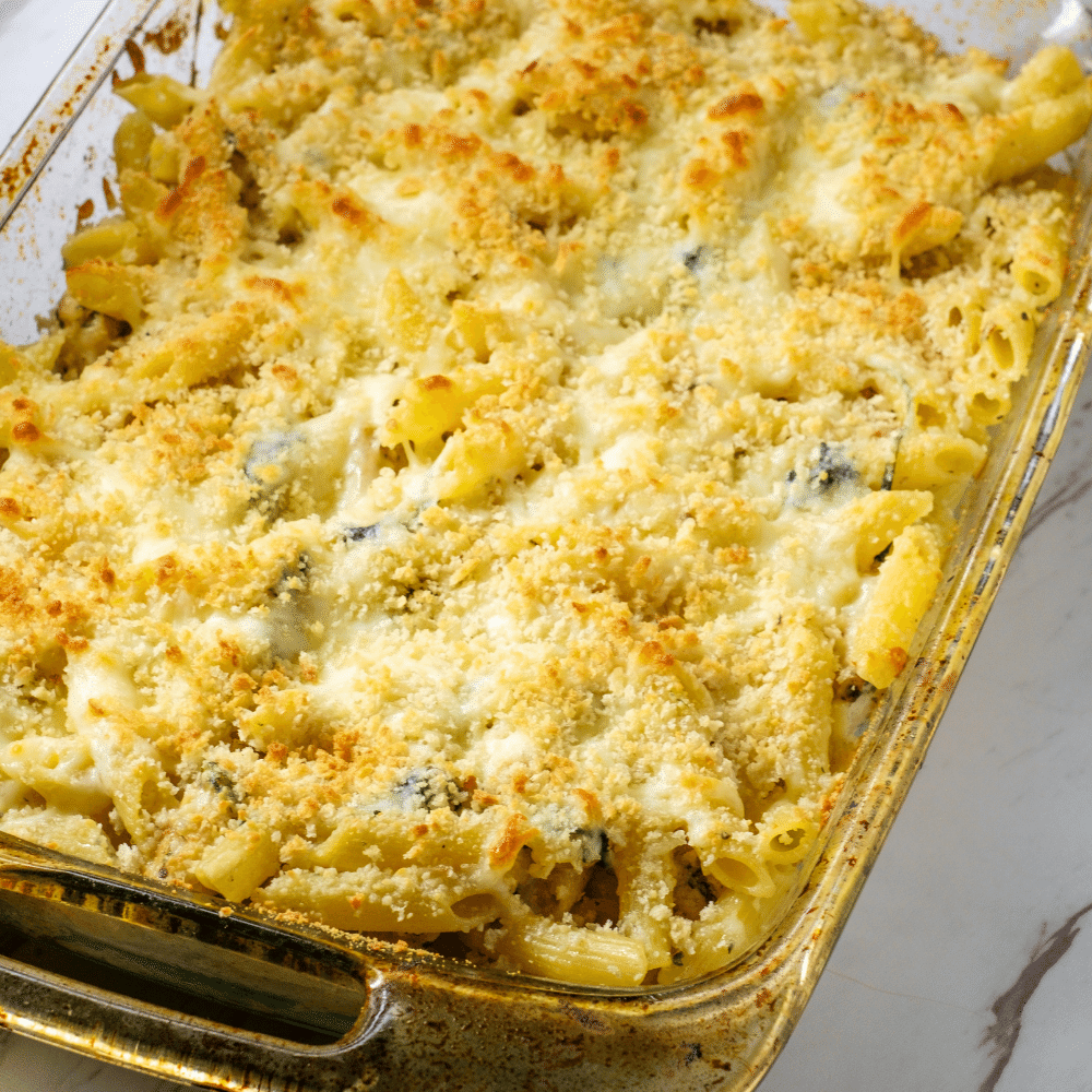 Alfredo Sauce Penne Beef Bake