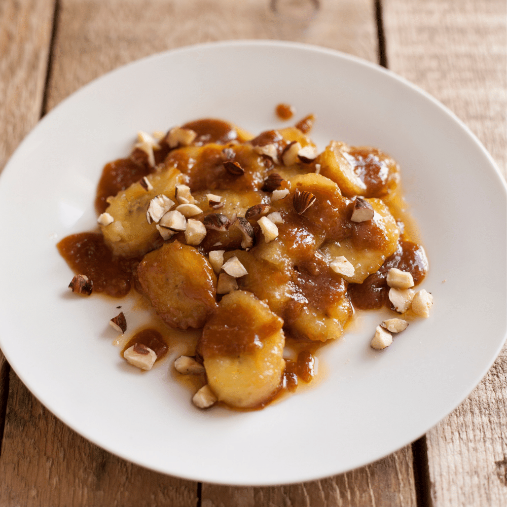 Caramelised bananas