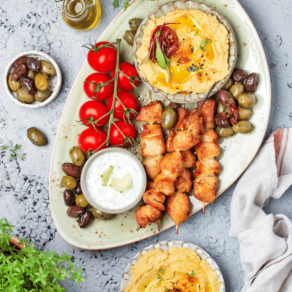 Chicken Souvlaki with Tzatziki Sauce