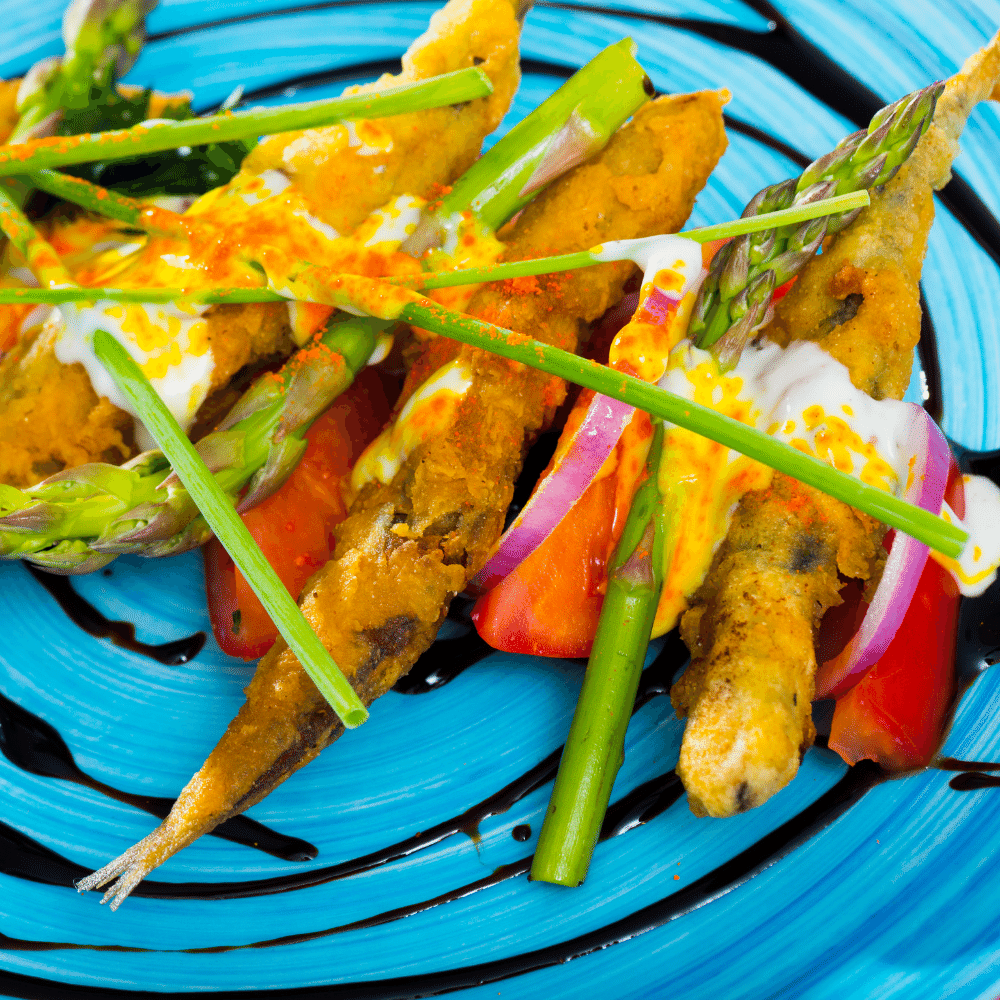 Deep-Fried Sprats with Orange-Tomato Salsa