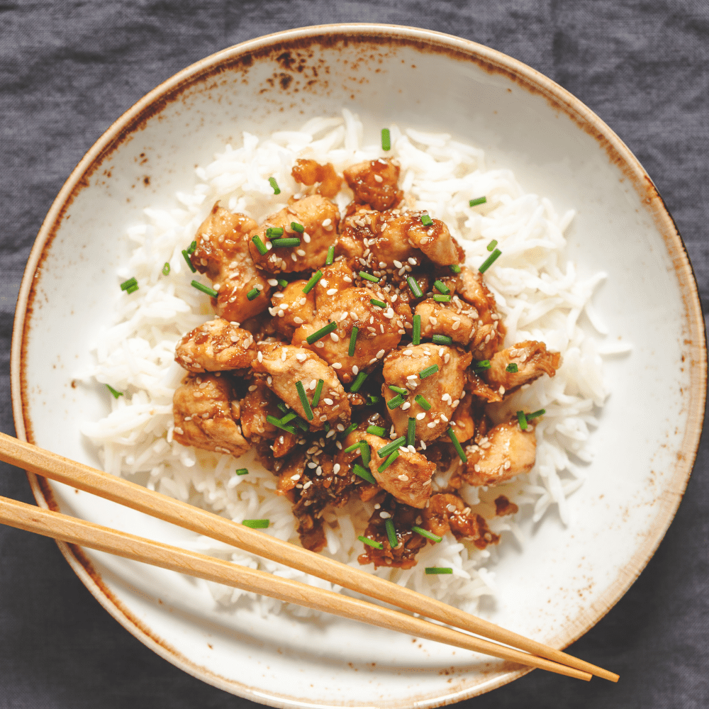 Ginger Rice with Scallion and Sesame Seeds