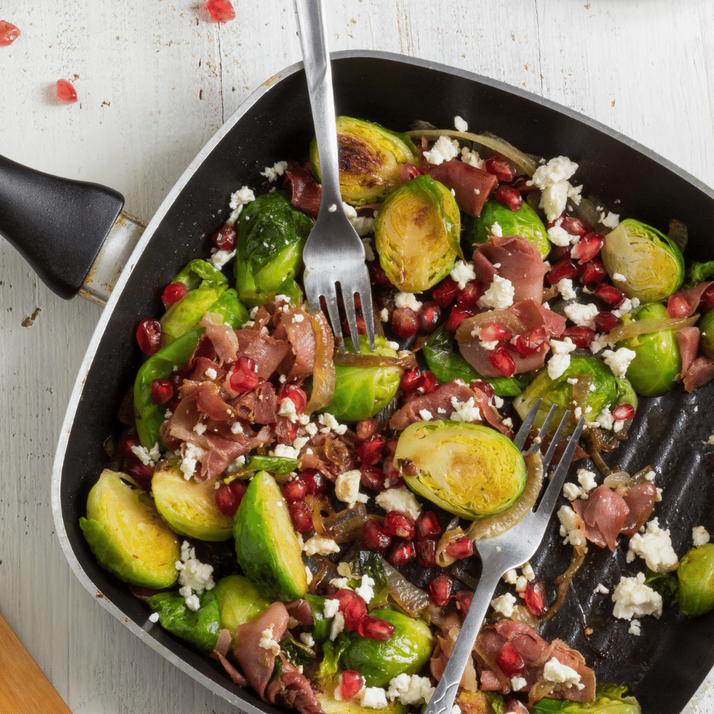 Roasted Brussels Sprouts with Bacon Bits Recipe