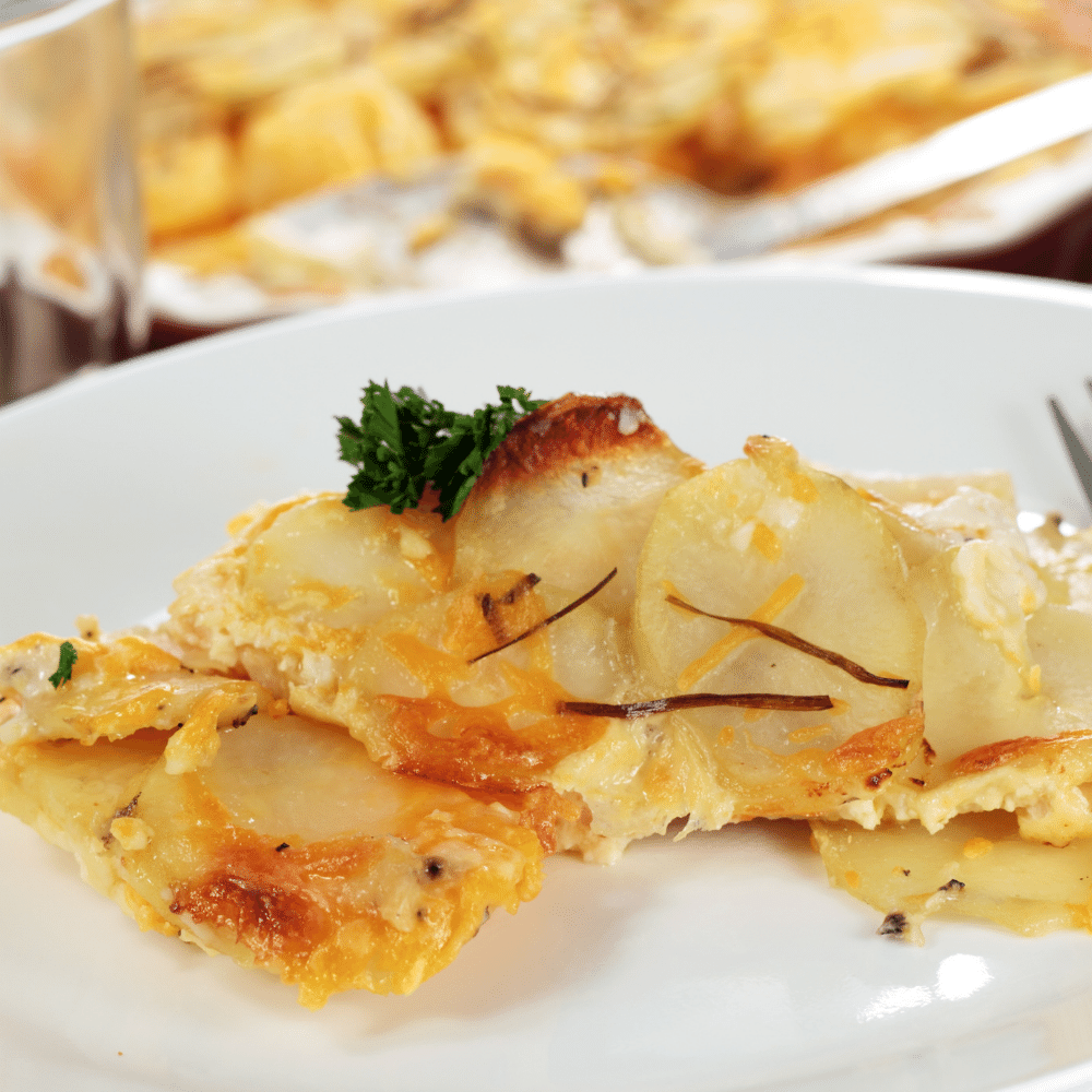 Scalloped Potatoes with Cheese and Chives