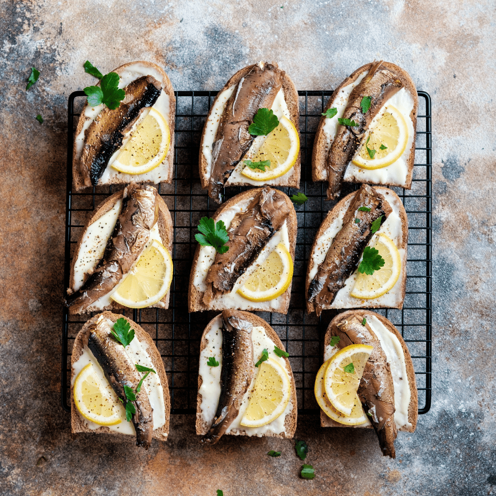 Smoked Sprats Pate with Melted Cheese