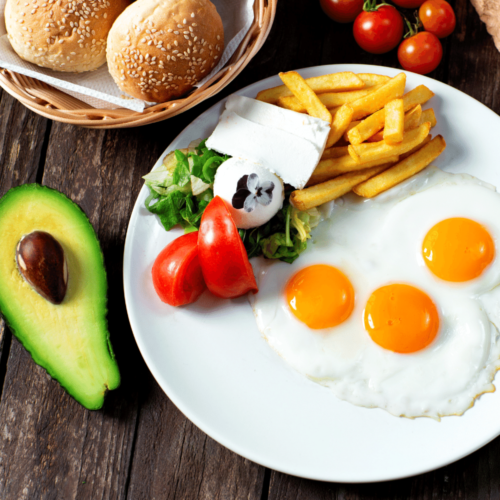 Eggs with veggies
