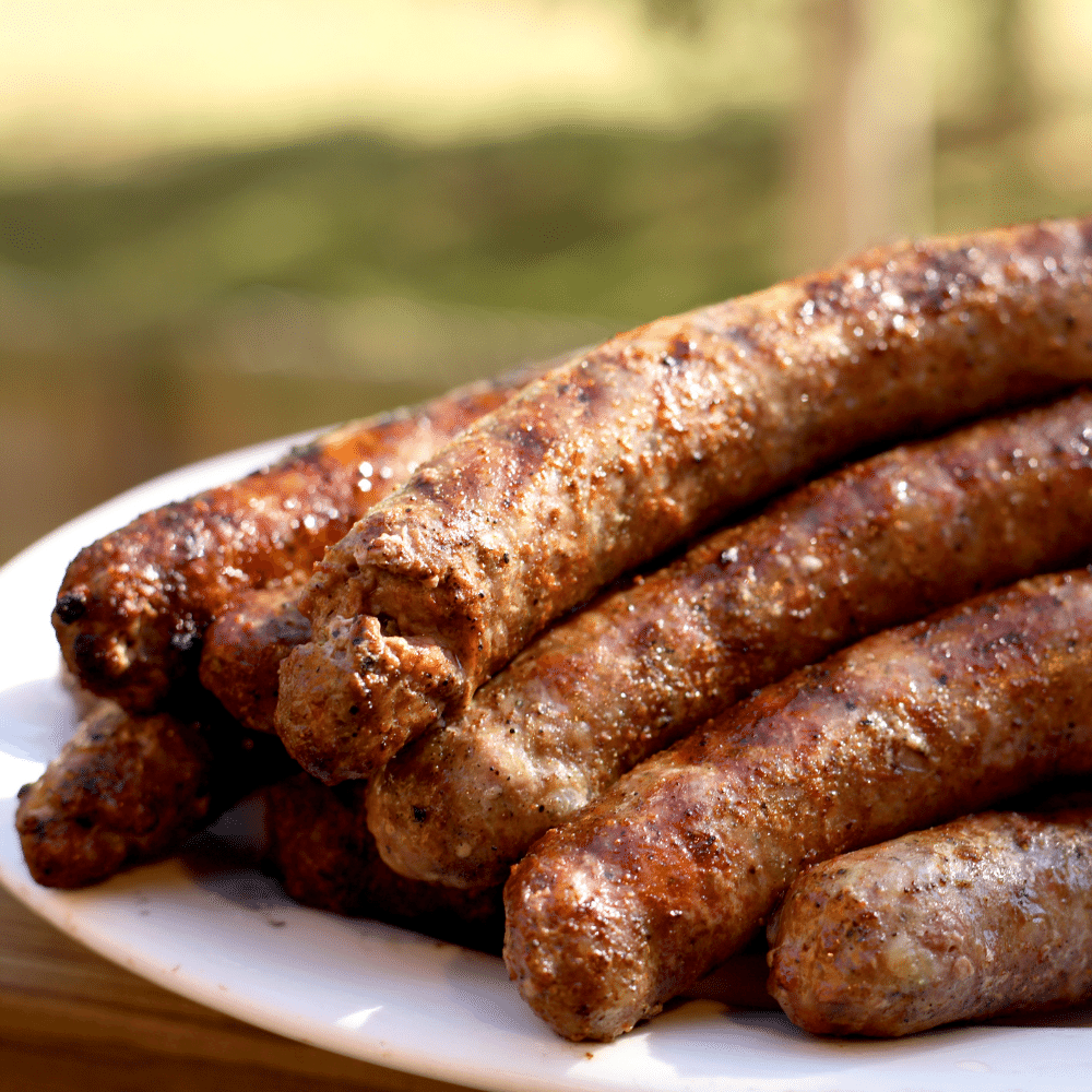 Grilled sausage links