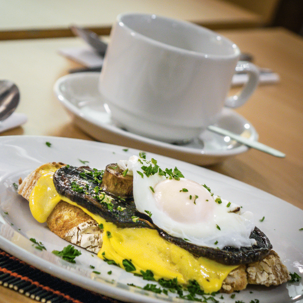 Mushrooms and eggs