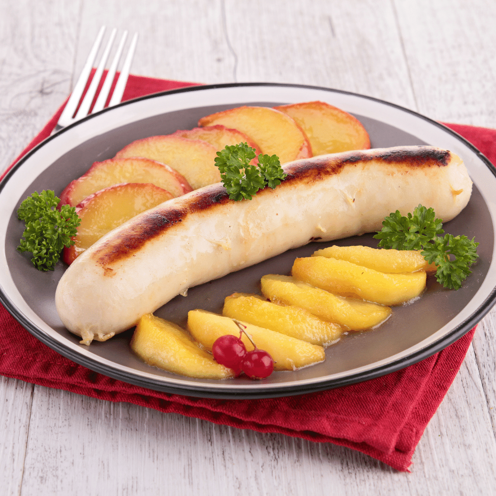 Sausage and apples