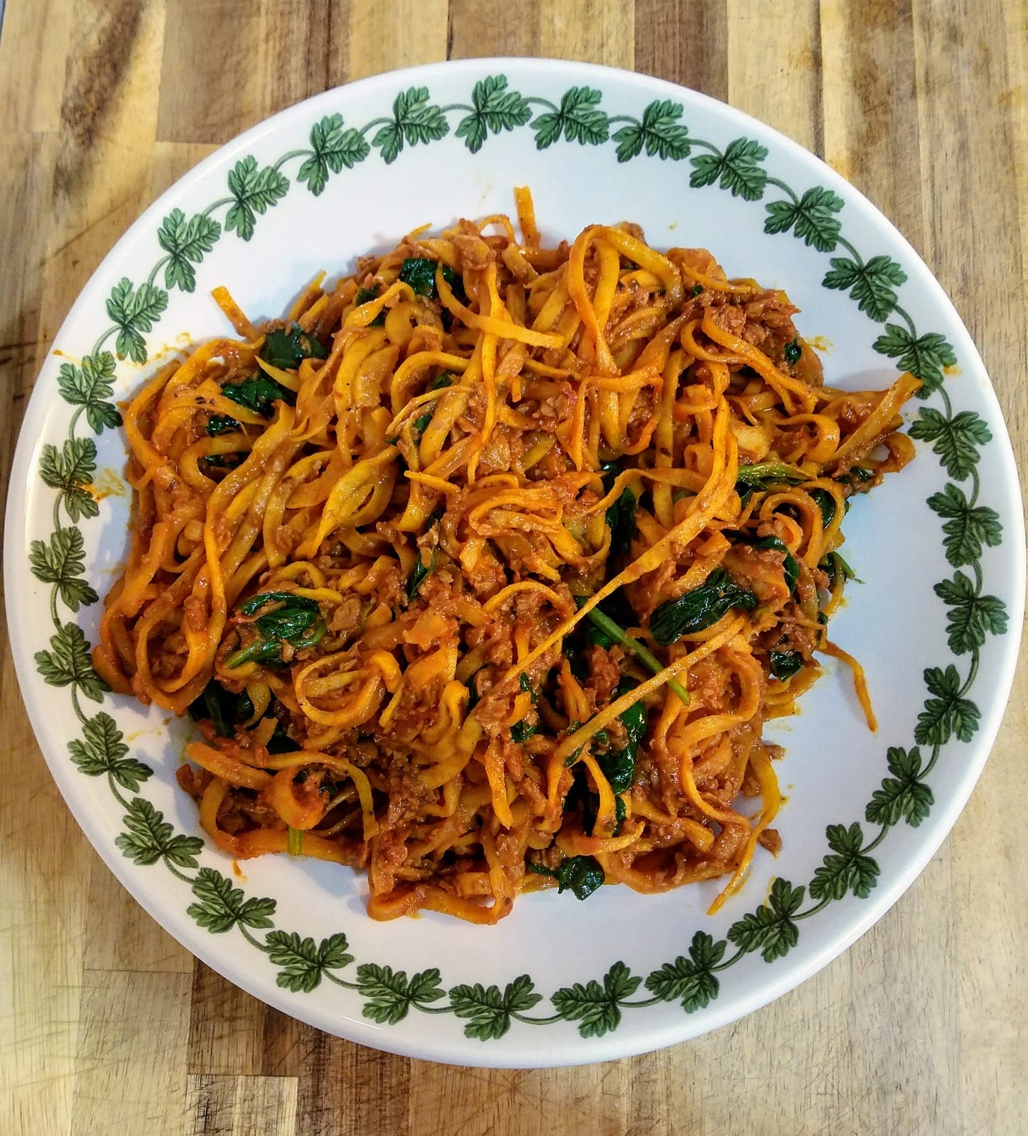 Spicy Bolognese with Butternut Squash Noodles