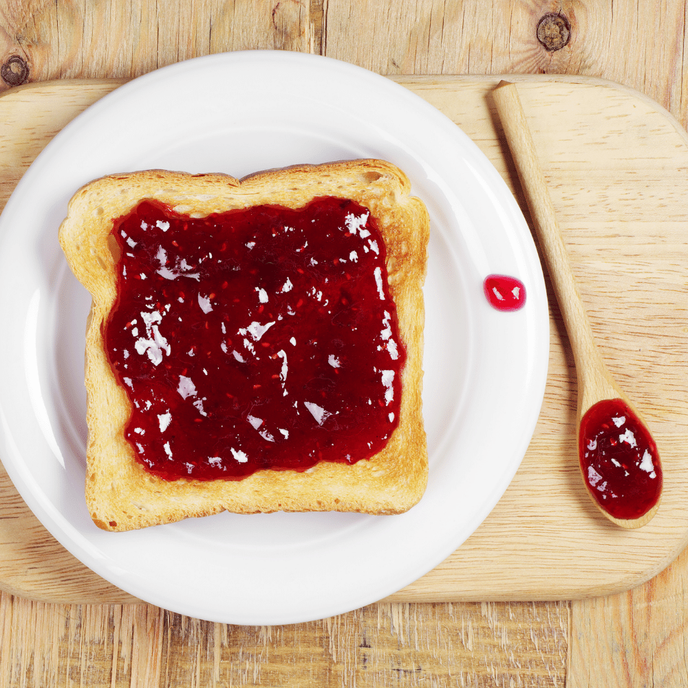 Toast with jam