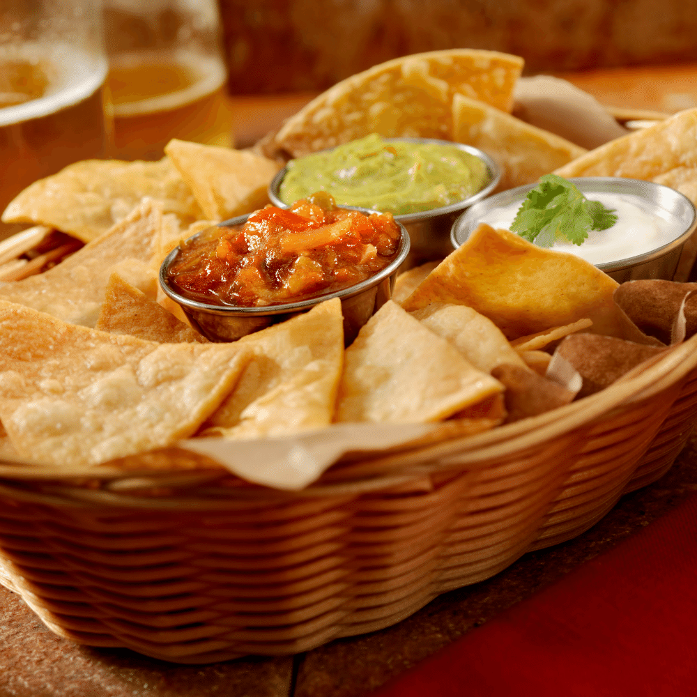 Tortilla chips with salsa