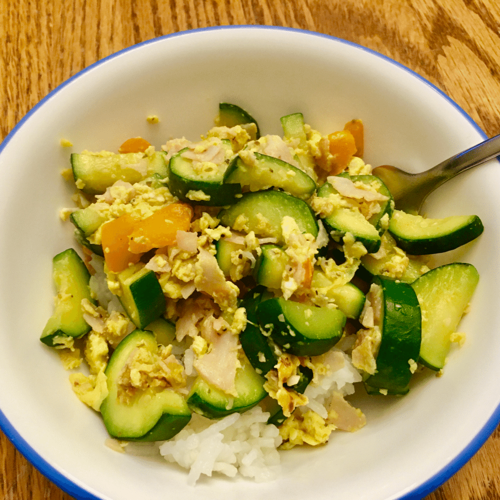 Zucchini and eggs