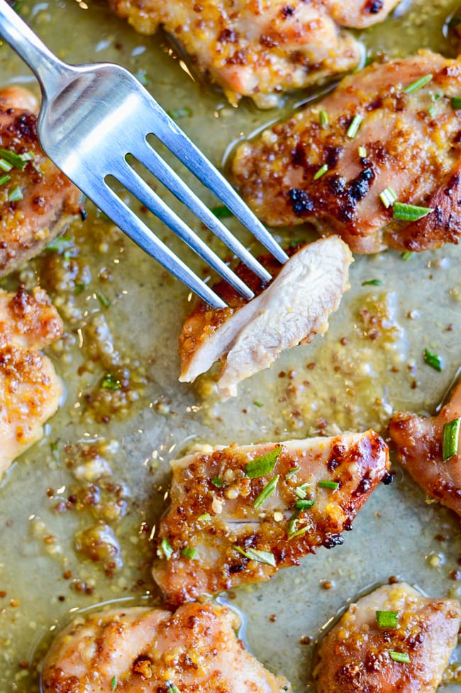 3 Ingredient Honey Mustard Chicken Thighs