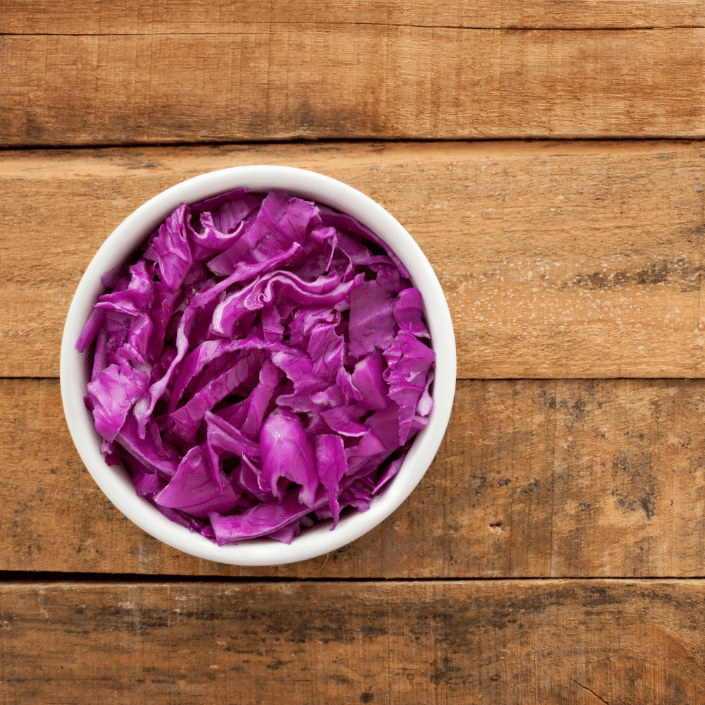 Chopped red cabbage