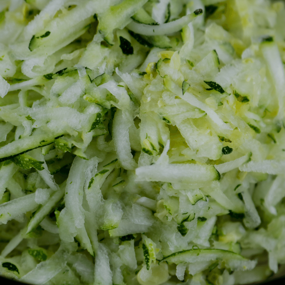 Shredded zucchini