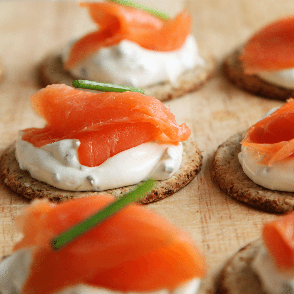 Smoked Salmon with Crackers