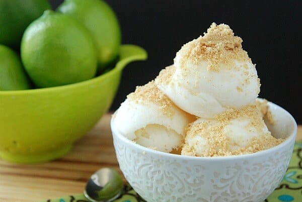 Homemade Key Lime Pie Frozen Yogurt