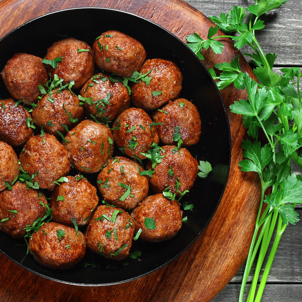 meatballs with vegetables