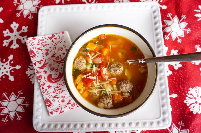 Mini Meatball Minestrone