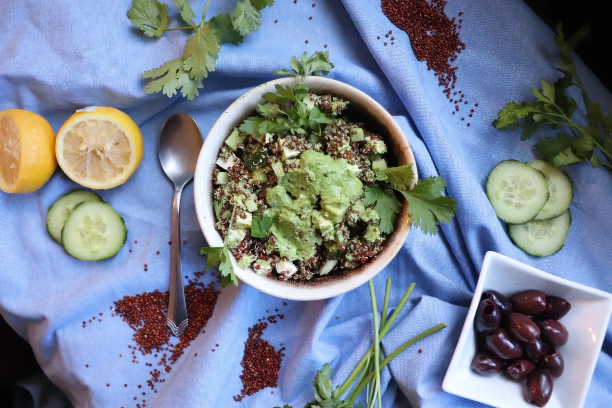 Greek Goddess Vegan Quinoa Salad